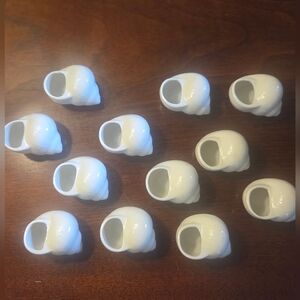 Escargot Pots Set Of 12 Excellent Never Used Like New Porcelain Pinch Pots